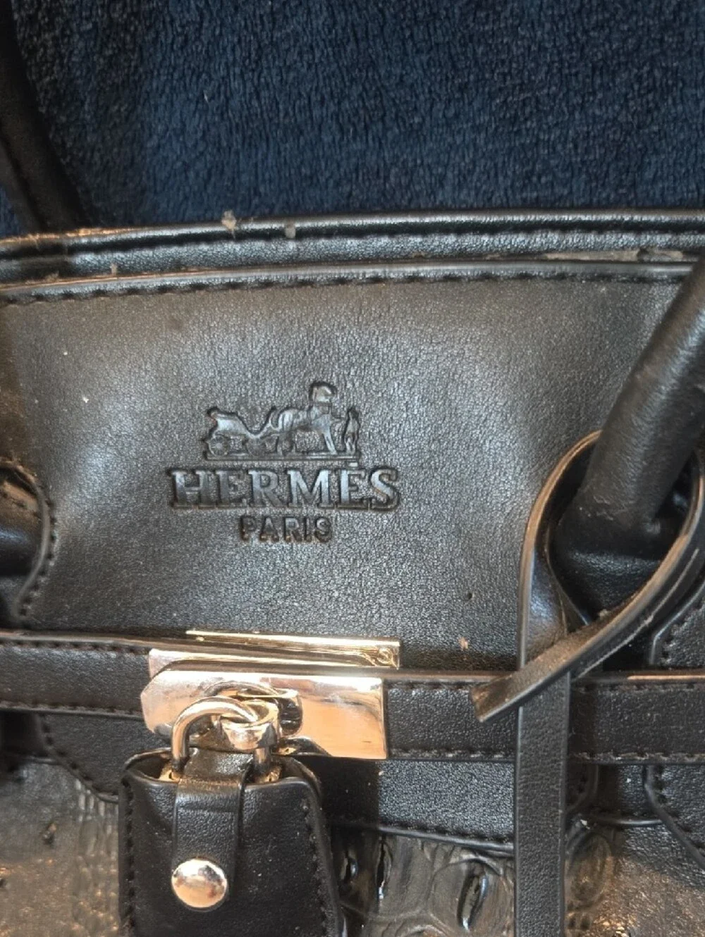 Elegant Black Structured Satchel with Gold Hardware